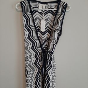 Trina Turk Navy Wrap Swim Cover Up Size Small